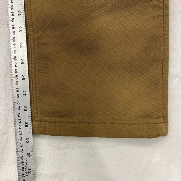 CAT Caterpillar Work Pants Mens 36 x 30 Brown Canvas Fleece Lined Insulated - Picture 8 of 12